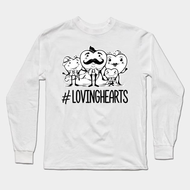 # loving hearts Long Sleeve T-Shirt by VizRad